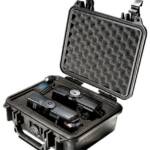 Pelican 1200 Protector Case made of Polypropylene with Black Finish, Foam Padding, Stainless Steel Hardware & Double Throw Latches 9.31" L x 7.13" W x 4.12" D Interior Dimensions