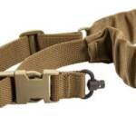 Blue Force Gear UDC200BGPBCB UDC Sling made of Coyote Tan Cordura with 35"-55" OAL, 2" W, Padded Bungee Single-Point Design & Push Button Adaptor for AR Platform