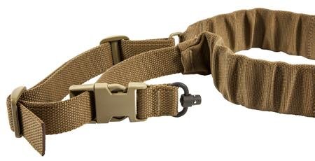 Blue Force Gear UDC200BGPBCB UDC Sling made of Coyote Tan Cordura with 35"-55" OAL, 2" W, Padded Bungee Single-Point Design & Push Button Adaptor for AR Platform