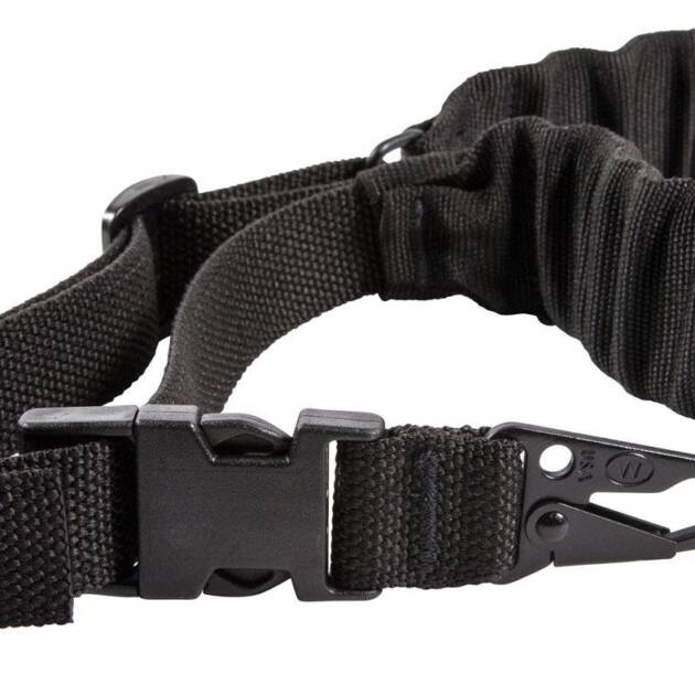 Blue Force Gear UDC200BGHKBK UDC Sling made of Black Cordura with 35"-55" OAL, 2" W, Padded Bungee Single-Point Design & Snap Hook for AR Platform