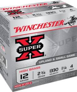 Winchester Ammo X124 Super X Game Load High Brass 12Gauge 2.75" 1 1/4oz 4Shot 25 Per Box/10 Case