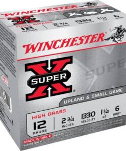 Winchester Ammo X126 Super X Game Load High Brass 12Gauge 2.75" 1 1/4oz 6Shot 25 Per Box/10 Case