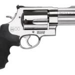 Smith & Wesson 163504 Model 500 X-Frame 500 S&W Mag Stainless Steel 4" Threaded Barrel & 5rd Cylinder, Satin Stainless Steel X-Frame, Includes Two Muzzle Brakes & Two Compensators, Internal Lock