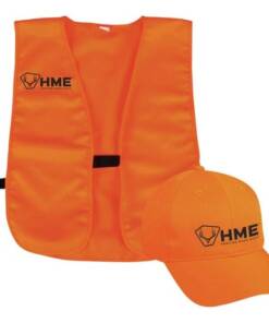 HME HMESFVHOR Safety Vest/Cap OSFA Orange Polyester