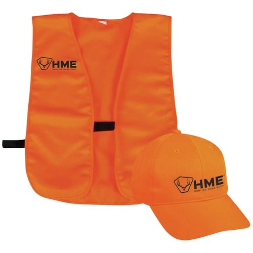 HME HMESFVHOR Safety Vest/Cap OSFA Orange Polyester