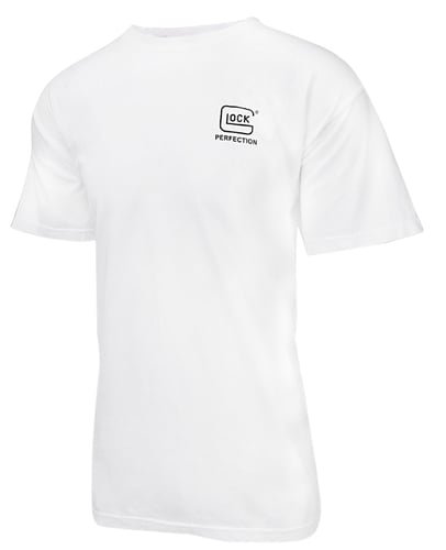 Glock AA75106 Carry With Confidence White Cotton Short Sleeve Small
