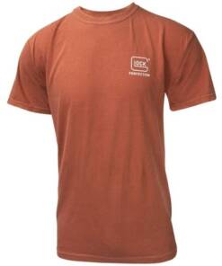 Glock AA75112 Carry With Confidence Rust Orange Cotton Short Sleeve Small