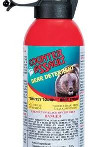 ounter Assault 15067035 Bear Spray Capsaicin Range 32 ft-7 Seconds 10.20 oz Includes Holster