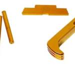 Cross Armory CRG4OKGD 3 Piece Kit Extended Compatible w/Glock Gen4 Gold Anodized Steel/Aluminum Pistol