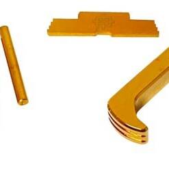Cross Armory CRG4OKGD 3 Piece Kit Extended Compatible w/Glock Gen4 Gold Anodized Steel/Aluminum Pistol