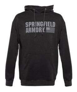 Springfield Armory GEP1663S Springfield Flag Logo Mens Charcoal Gray Long Sleeve Small