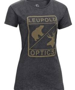 Leupold 170560 Womens L Optics Graphite Cotton/Polyester Short Sleeve Large