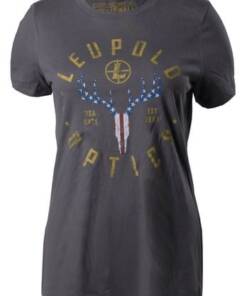 Leupold 179152 American Whitetail Womens Gray Cotton/Polyester Short Sleeve XL