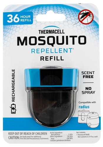 Thermacell ER136 Repellent Refill Black Effective 20 ft Fits Rechargeable E-Series & Radius Zone Odorless Scent Repels Mosquito Effective Up to 36 hrs