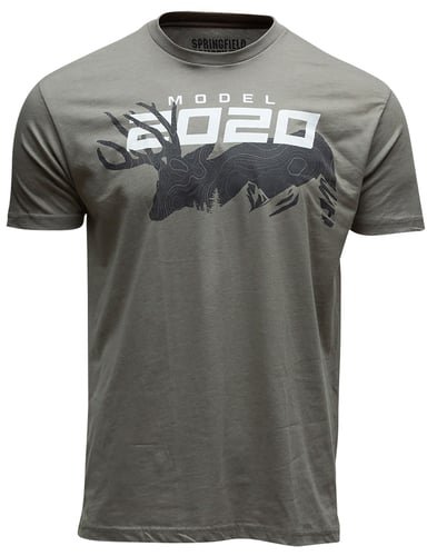 Springfield Armory GEP8607S 2020 Mule Deer Mens Stone Gray Cotton/Polyester Short Sleeve SmallSpringfield Armory GEP8607S 2020 Mule Deer Mens Stone Gray Cotton/Polyester Short Sleeve Small