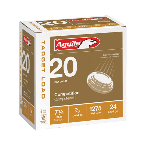 Aguila 1CHB2037 Target Load Competition 20Gauge 2.75" 7/8oz 7.5Shot 25 Per Box/10 Case