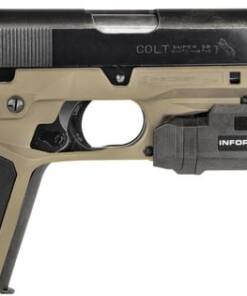 Recover Tactical CC3P0201 Frame Grip Tan Polymer Frame with Interchangeable Black & Tan Panels for Standard Frame 1911