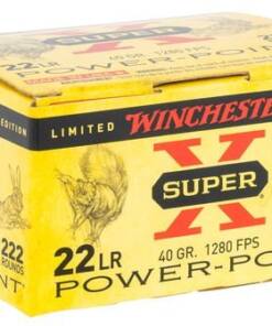 Winchester Ammo X22LRPPB Super X 22LR 40gr Plated Hollow Point 222 Per Box/10 Case