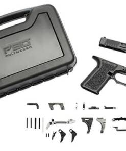 Polymer80 PFC9AFTBLK PFC9 Serialized Compact AFT Kit 9mm Luger Black Polymer Frame, Aggressive Textured Black Polymer Grips, Includes 15rd Mag & Carry Case