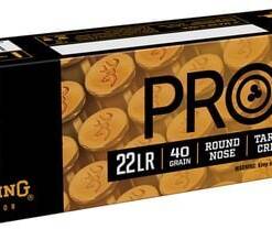 Browning Ammo B194122101 Pro22 22LR 40gr Lead Round Nose 100 Per Box/20 Case