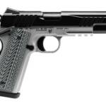 Savage Arms 67208 1911 Government 9mm Luger 10+1 5" Black Stainless Steel Barrel, Black Nitride Serrated Stainless Steel Slide, Stainless Steel Frame w/Picatinny Rail, Black/Gray VZ Grip