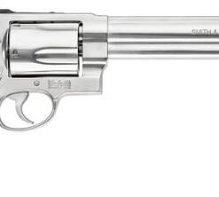 Smith & Wesson 163460 Model 460 XVR Extra Large 460 S&W Mag 5 Shot 8.38" Satin Compensated Barrel, Satin Cylinder, Satin Stainless Steel Frame, Black Finger Grooved Grip, Exposed Hammer