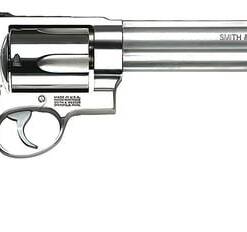 Smith & Wesson 163501 Model 500 X-Large 500 S&W Mag 5 Shot 8.38" Satin Compensated Barrel, Satin Cylinder, Satin Stainless Steel Frame, Black Finger Grooved Grip, Exposed Hammer