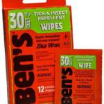 Bens 00067085 30 Odorless Scent Wipes Repels Ticks & Biting Insects 12