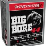 Winchester Ammo X44MBB Big Bore 44RemMag 240gr Semi Jacketed Hollow Point 20 Per Box/10 Case