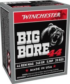 Winchester Ammo X44MBB Big Bore 44RemMag 240gr Semi Jacketed Hollow Point 20 Per Box/10 Case