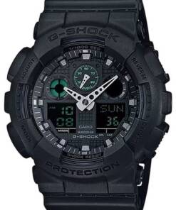G-shock/vlc Distribution GA100MB1ACR G-Shock Tactical Black Stainless Steel Bezel 145-215mm