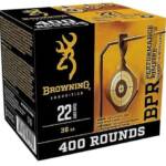 Browning Ammo B194122401 22LR 36gr Plated Hollow Point 400 Per Box/4 Case