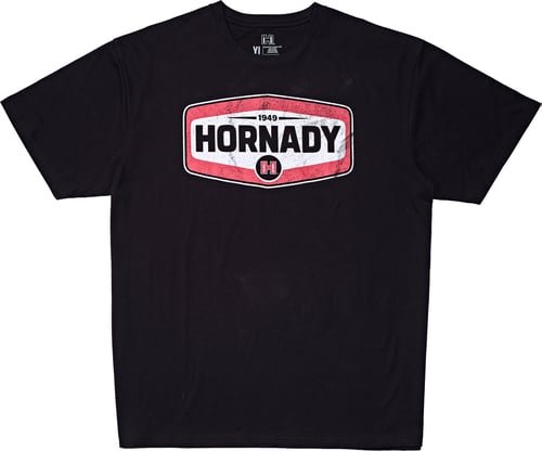 Hornady 99607M Hornady Black Cotton Short Sleeve Medium