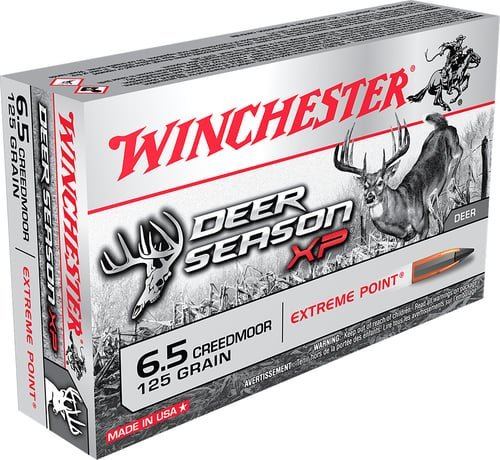 Winchester Ammo X65DS Deer Season XP 6.5Creedmoor 125gr Extreme Point 20 Per Box/10 Case