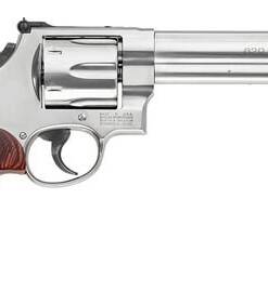 Smith & Wesson 150714 Model 629 Deluxe 44 Rem Mag or 44 S&W Spl Stainless Steel 6.50" Barrel & 6rd Cylinder, Satin Stainless Steel N-Frame, Textured Wood Grip