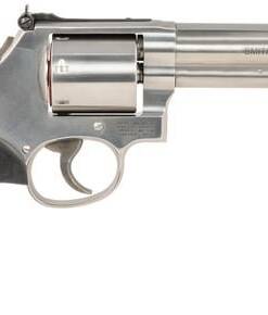 Smith & Wesson 150854 Model 686 Plus 38 S&W Spl +P, 357 Mag 7rd 5" Stainless Steel Barrel & Cylinder Satin Stainless Steel Frame with Black & Silver Custom Wood Grip & Red Ramp Front Sight
