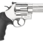 Smith & Wesson 163603 Model 629 N-Frame Frame 44 S&W Spl 44 Rem Mag 6rd 4.12" Stainless Steel Barrel, Stainless Cylinder, Steel Frame, Black Finger Groove Grip, Internal Lock Safety, Exposed Hammer