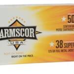 Armscor FAC38SUPER1N USA 38Super 125gr Full Metal Jacket 50 Per Box/20 Case