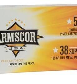 Armscor FAC38SUPER1N USA 38Super 125gr Full Metal Jacket 50 Per Box/20 Case