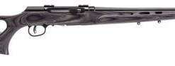 Savage Arms 47005 A17 Target Full Size 17 HMR 10+1 22" Black Heavy Fluted Barrel, High Luster Drilled & Tapped Carbon Steel Receiver, Satin Gray Thumbhole Laminate Stock, Right Hand