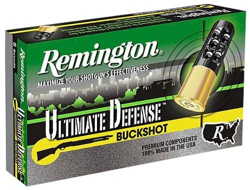 Remington Ammunition 20639 Ultimate Defense Buckshot 12Gauge 3" 4Buck Shot 5 Per Box/20 Case