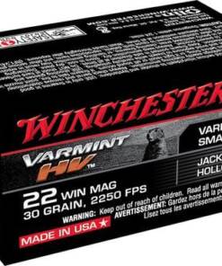 Winchester Ammo S22M2 Varmint HV 22WMR 30gr Jacketed Hollow Point 50 Per Box/40 Case