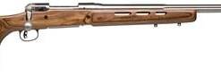 Savage Arms 18516 12 BTCSS Full Size 223 Rem 4+1 26" Matte Stainless Heavy Fluted Barrel, Matte Stainless Steel Receiver Drilled & Tapped, Satin Brown Thumbhole Laminate Stock, Right Hand