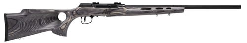 Savage Arms 47221 A22 Target Semi-Auto 22 WMR Caliber with 10+1 Capacity, 22" Barrel, Satin Black Metal Finish & Fixed Thumbhole Gray Laminate Stock Right Hand (Full Size)