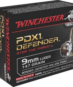Winchester Ammo S9MMPDB1 Defender 9mmLuger 147gr Bonded Jacket Hollow Point 20 Per Box/10 Case