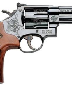 Smith & Wesson 150783 Model 29 44 Rem Mag or 44 S&W Spl Machine Engraved Blued Carbon Steel 4" Barrel, 6rd Cylinder & N-Frame, Wood Engraved Grip