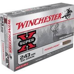 Winchester Ammo X2432 Power-Point 243Win 100gr 20 Per Box/10 Case