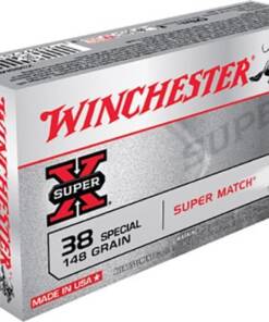 Winchester Ammo X38SMRP Super X 38Special 148gr Super Match Lead Semi Wadcutter 50 Per Box/10 Case