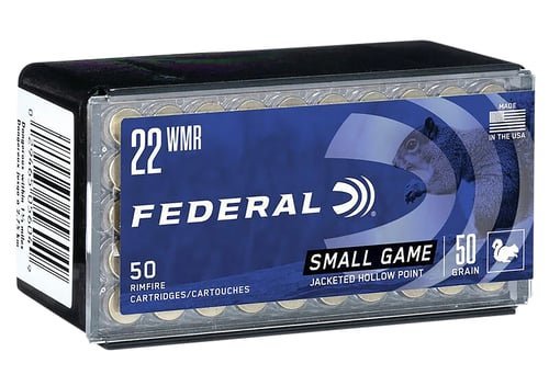 Federal 757 Small Game & Target 22WMR 50gr Jacketed Hollow Point 50 Per Box/60 Case