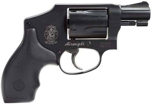 Smith & Wesson 150544 Model 442 *CA Compliant 38 S&W Spl +P 5 Shot 1.88" Stainless Steel Barrel, Carbon Steel Cylinder, Aluminum J-Frame, Black Metal Finish, Integral Front Sight, No Safety Lock